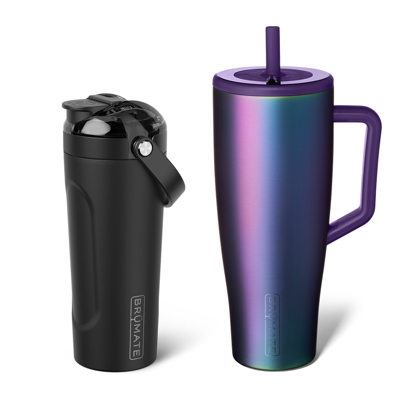Shake + Glow Bundle | Dark Aura & Matte Black | 40oz/25oz - Urban Flavor-Starter