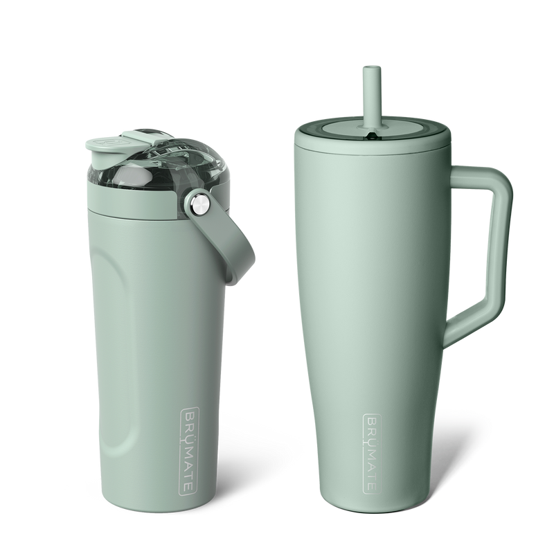 Shake + Glow Bundle | Sage | 40oz/25oz - Bright Bottle-Starter