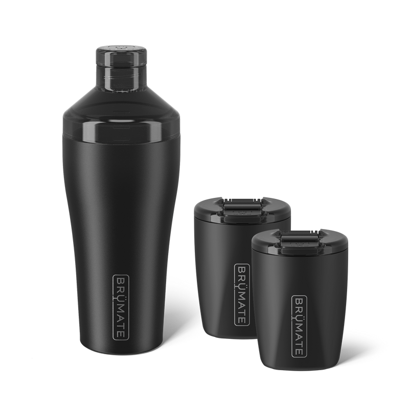Cocktail Shaker + Rocks Bundle | Matte Black | 22/12oz - Chilled Starter-Pack