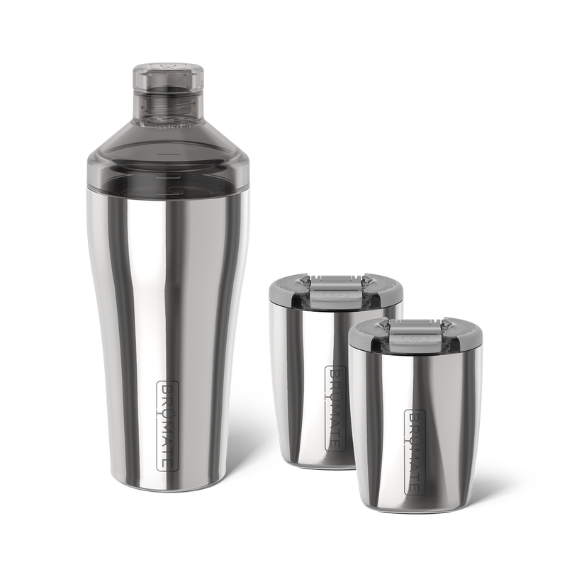 Cocktail Shaker + Rocks Bundle | Polished Stainless | 22/12oz - Bright Hydration-Set
