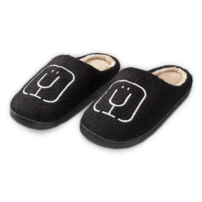 BruMate Fuzzy Slippers | Black - Urban Choice