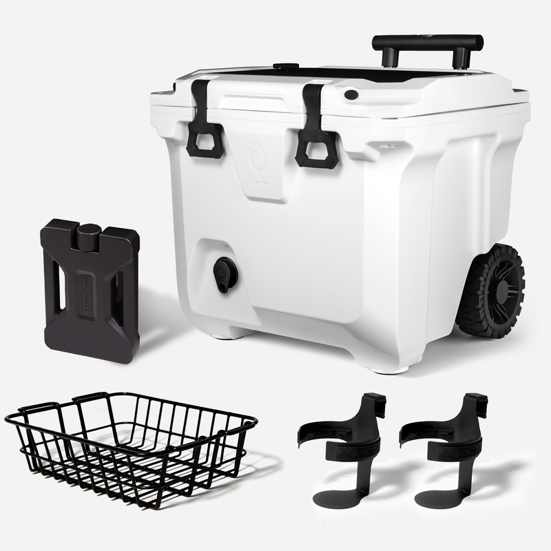Br Tank 35-Quart Ultimate Day Trip Cooler Bundle | Ice White - Leisure Hydration-Kit