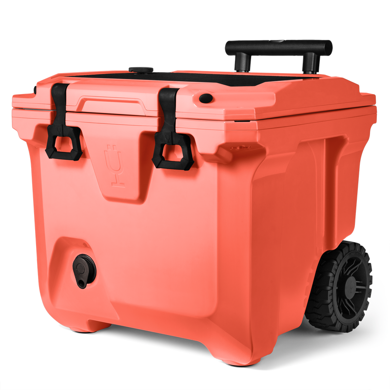 Br Tank 35-Quart Rolling Cooler | Papaya - Versatile Weekend