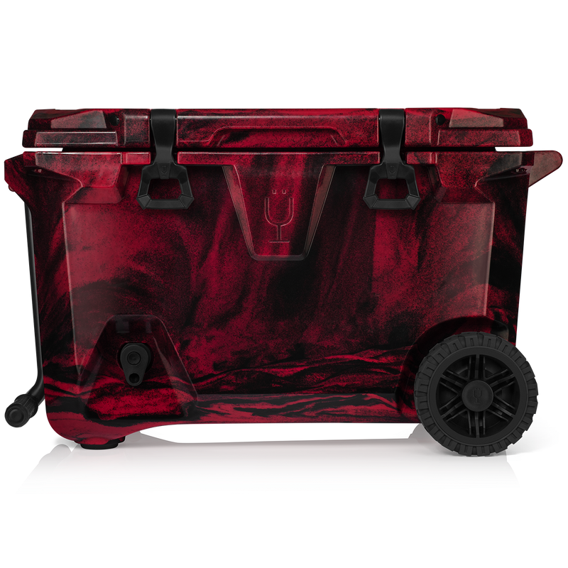 Br Tank 55-Quart Rolling Cooler | Red & Black Swirl - Journey Chill